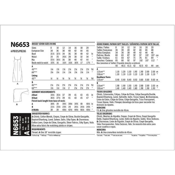 New Look Sewing Pattern 6653 Misses Dress Shoulder Tie Topper Size 8-20 - Picture 2 of 6